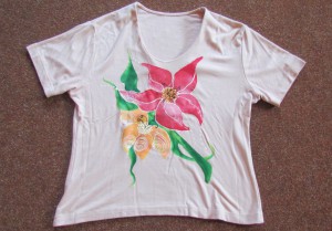 Tričko - Svetlé s kvetom